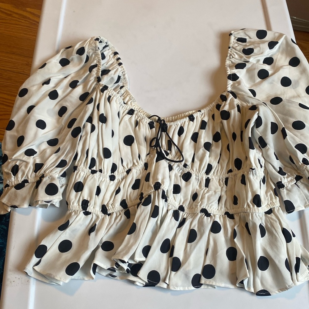 Cropped peplum top